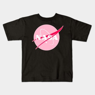 Pastel Nasa Logo - Pink Kids T-Shirt
